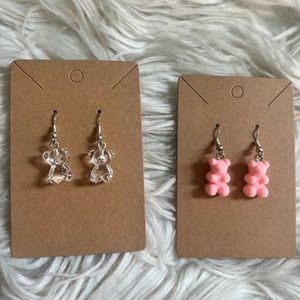 NEW Gummy Bear Earring Bundle - Pink & Clear Sparkle